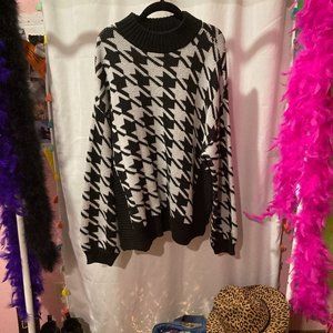 Nine West houndstooth sweater turtleneck